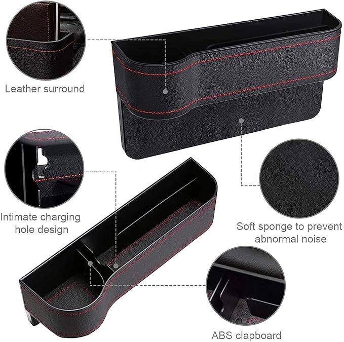 🚗✨  PREMIUM CAR SEAT GAP ORGANIZER | MULTIFUNCTIONAL SEAT CONSOLE STORAGE &amp; GAP FILLER FOR DRIVERS &amp; PASSENGERS 💎🛍️