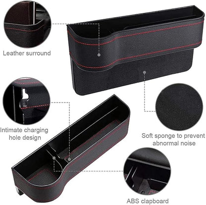 🚗✨  PREMIUM CAR SEAT GAP ORGANIZER | MULTIFUNCTIONAL SEAT CONSOLE STORAGE &amp; GAP FILLER FOR DRIVERS &amp; PASSENGERS 💎🛍️