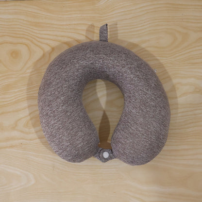 U Shaped Soft Travel Neck Pillow Grey Melange Head Neck Support (1 Pc)